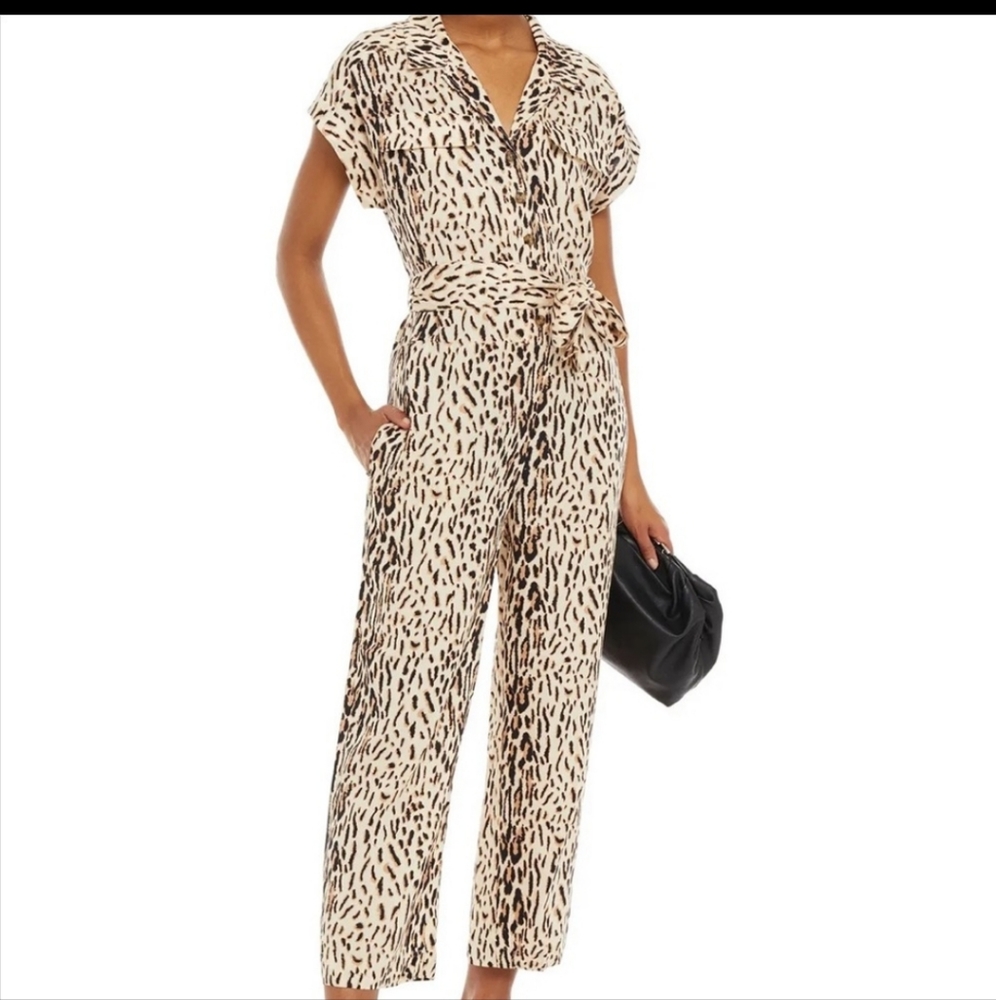 Joie Jailee Leopard Jumpsuit.                            RETAILS $248.00